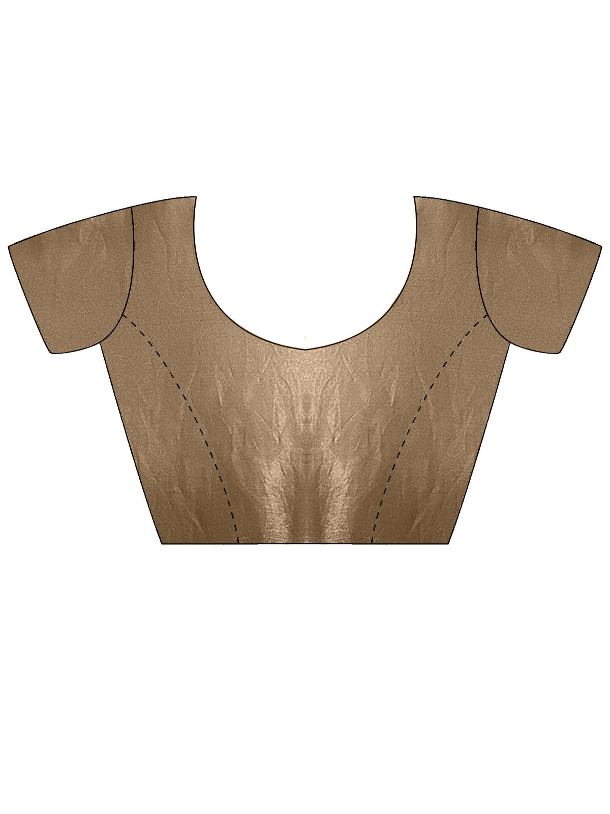 Unstitched metallic satin silk blouse piece with embellished design