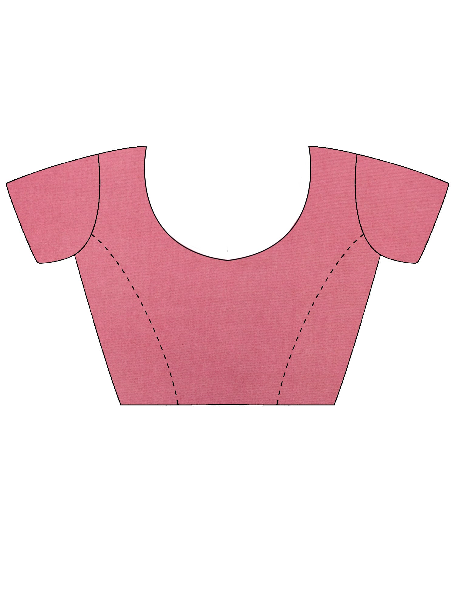 Unstitched pink cotton silk blouse piece with solid design