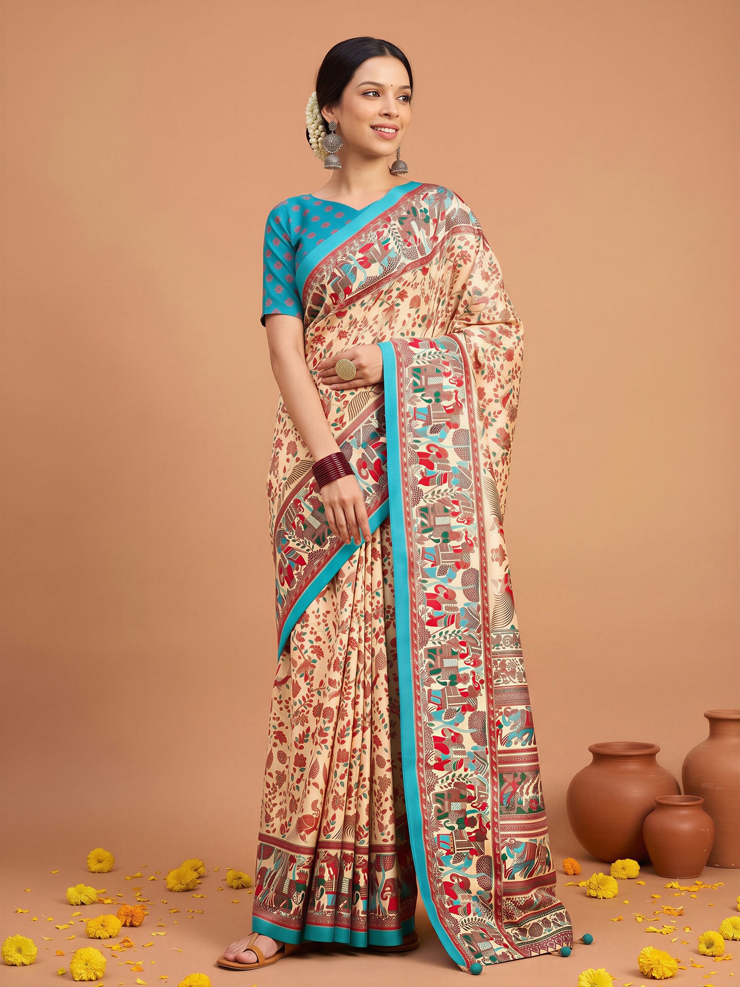 Assorted Silk Blend saree – detail view 3
