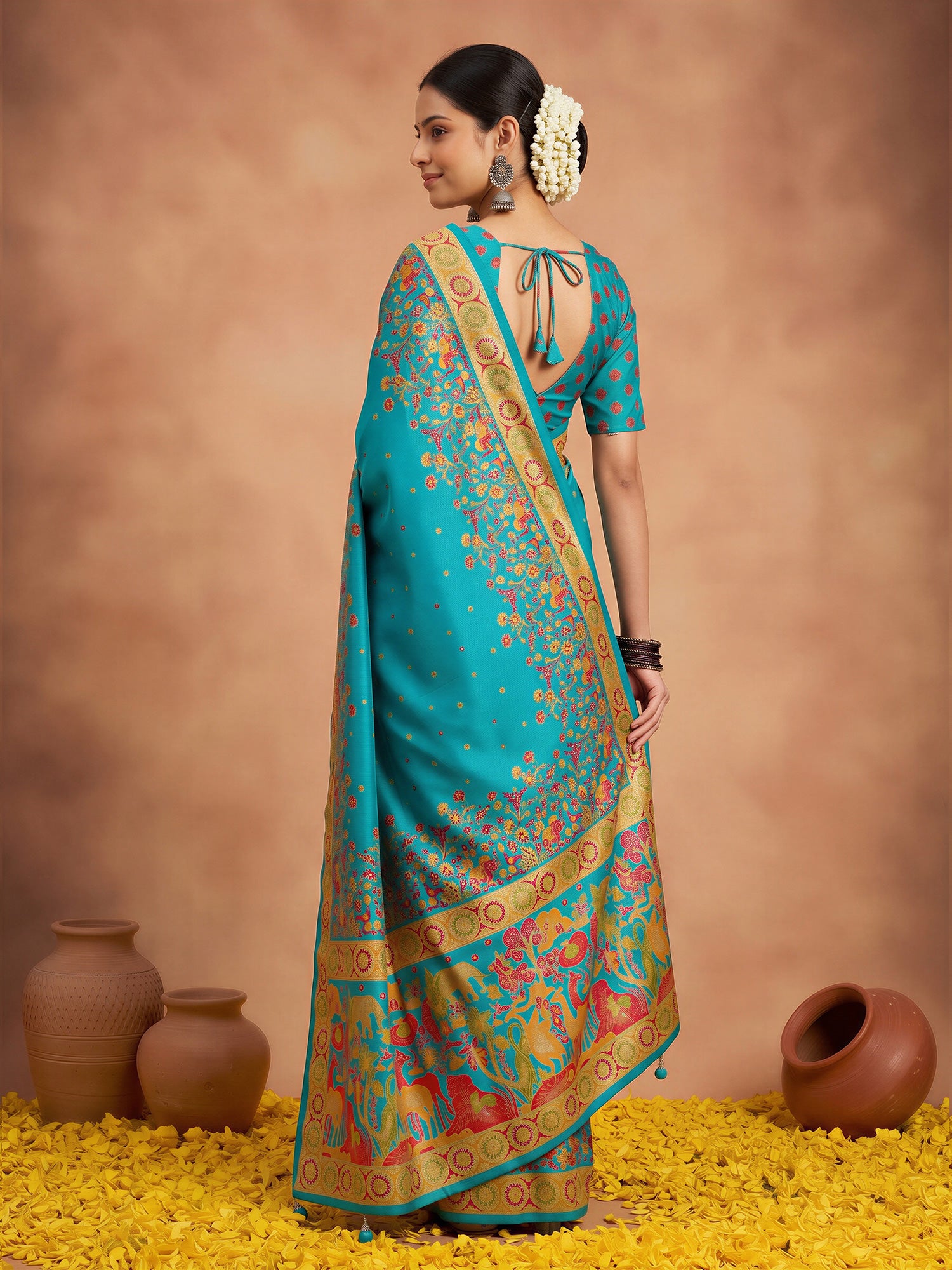 Light Blue Silk Blend saree – detail view 1