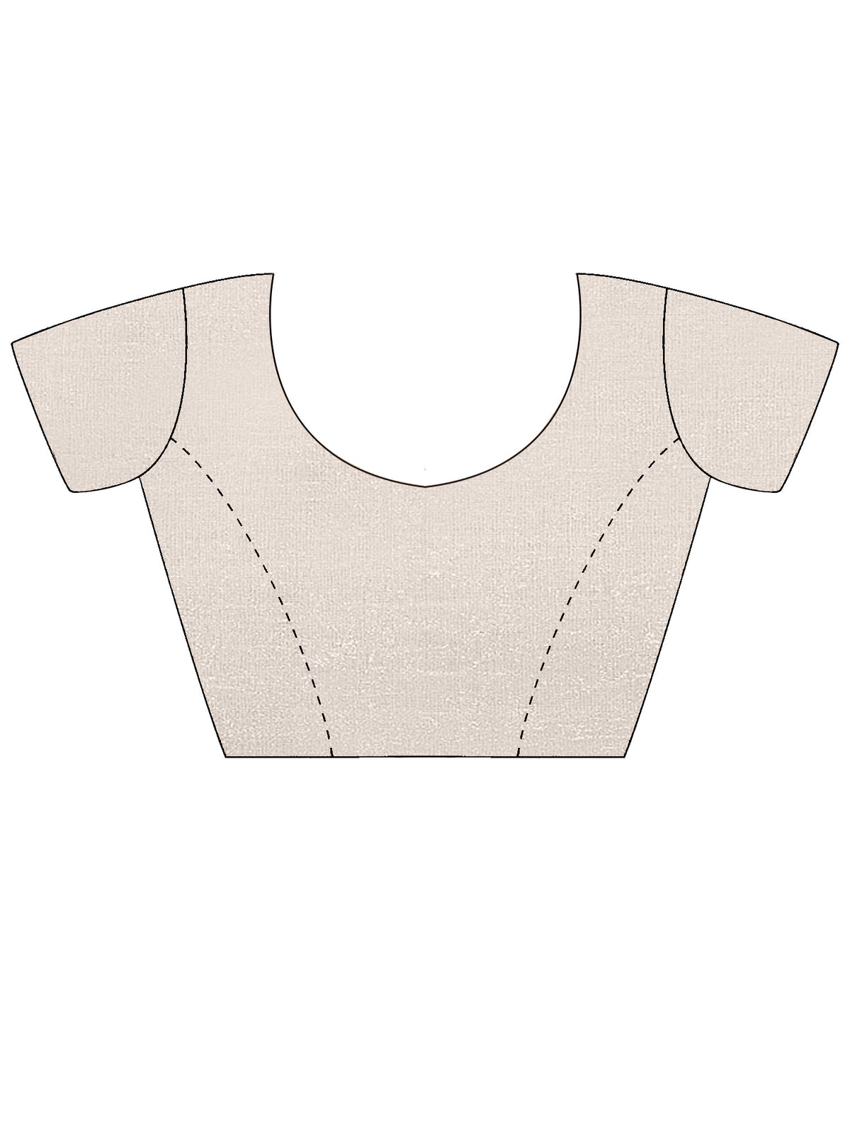 Unstitched white brocade blouse piece with solid design