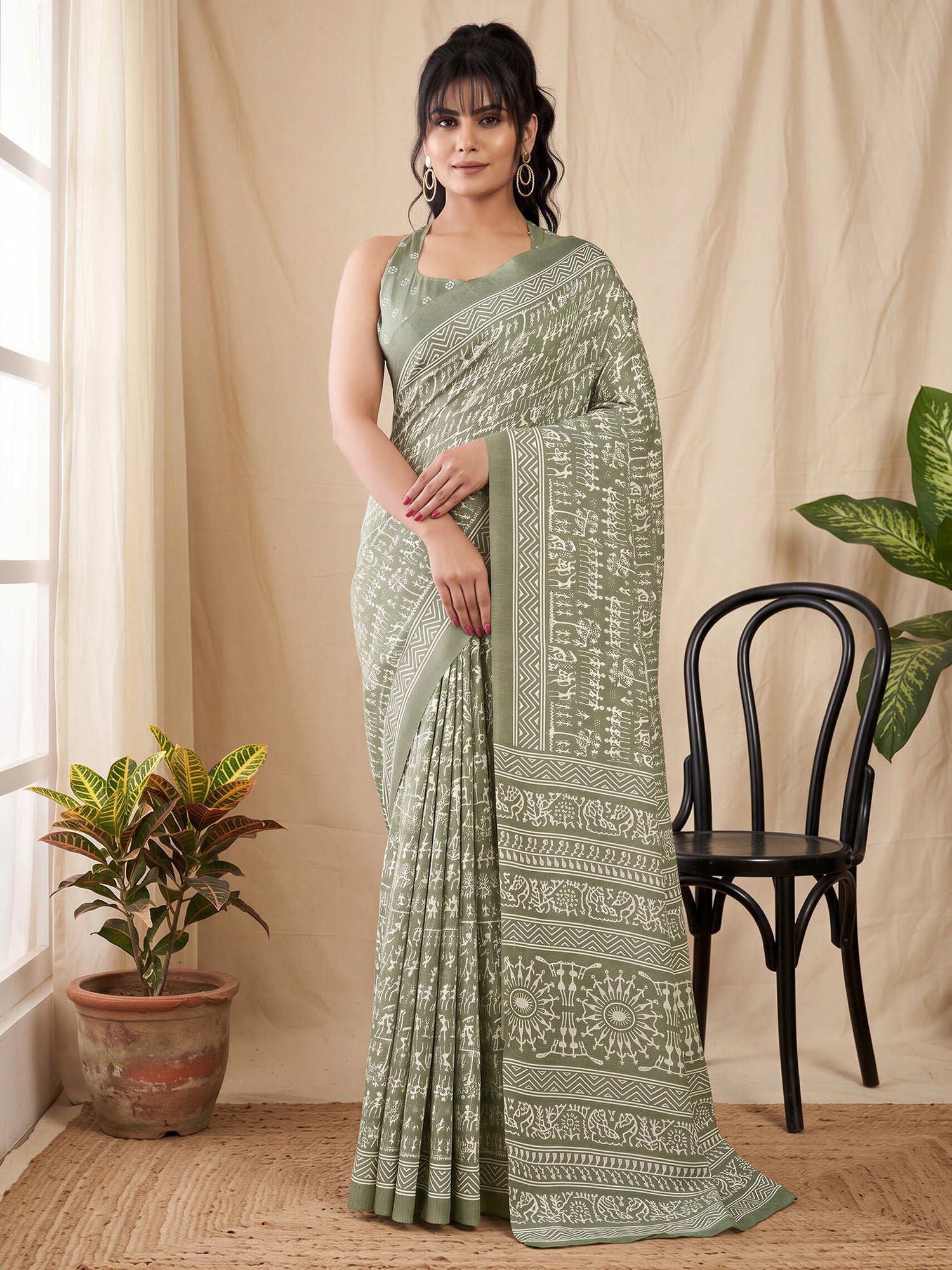 Seagreen Dola Silk saree – detail view 3