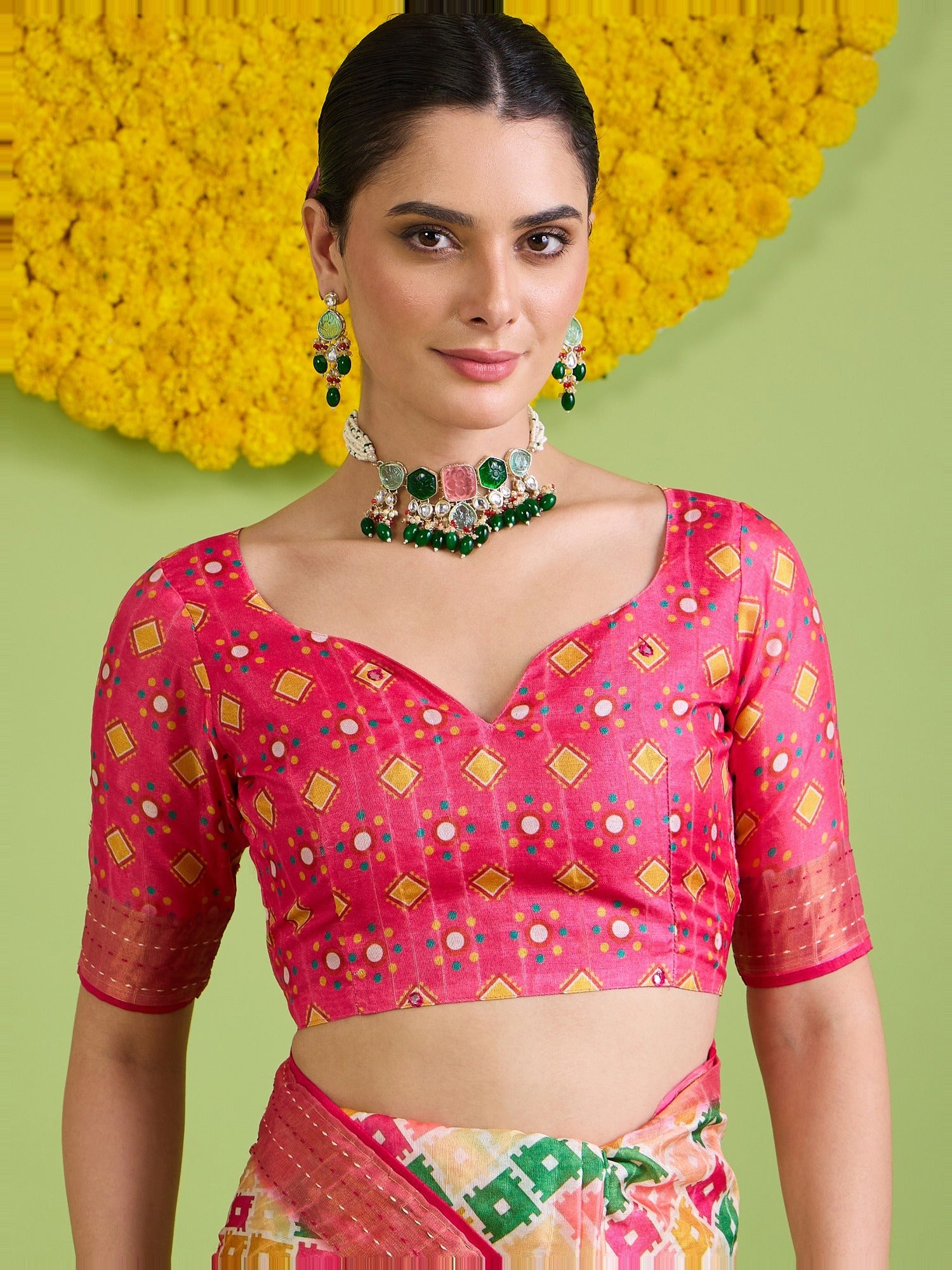 Beige Tussar Silk saree – detail view 1