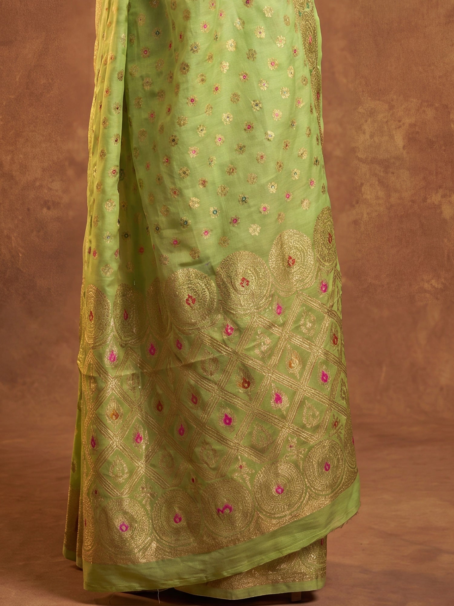 Sea Green Silk Blend saree – detail view 5