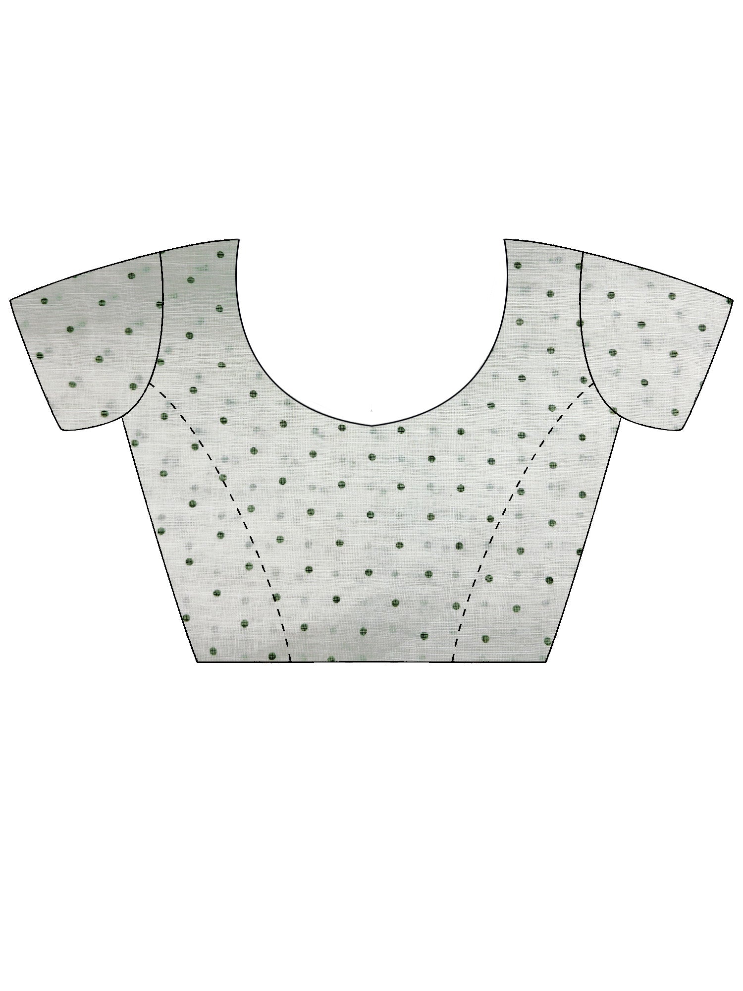 Unstitched off white linen blouse piece with ethnic motif design