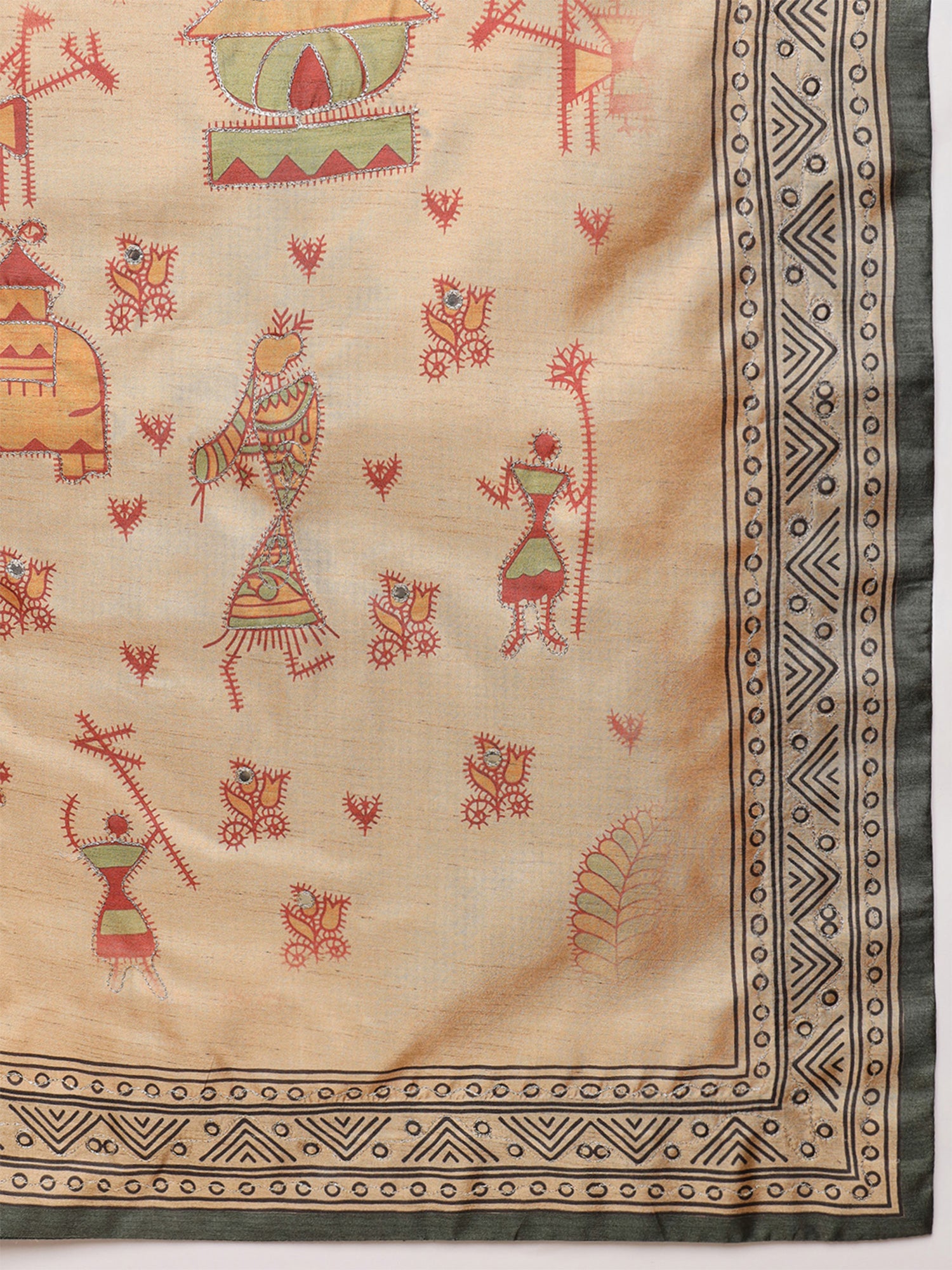 Grey Silk Blend saree – detail view 5