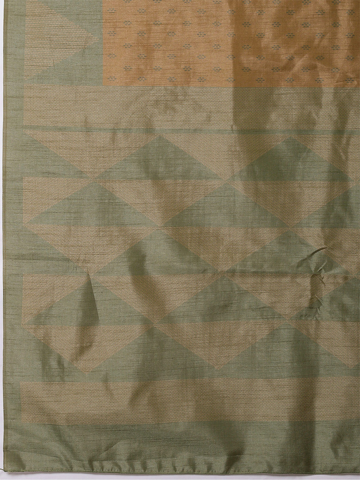 Olive Silk Blend saree – detail view 5