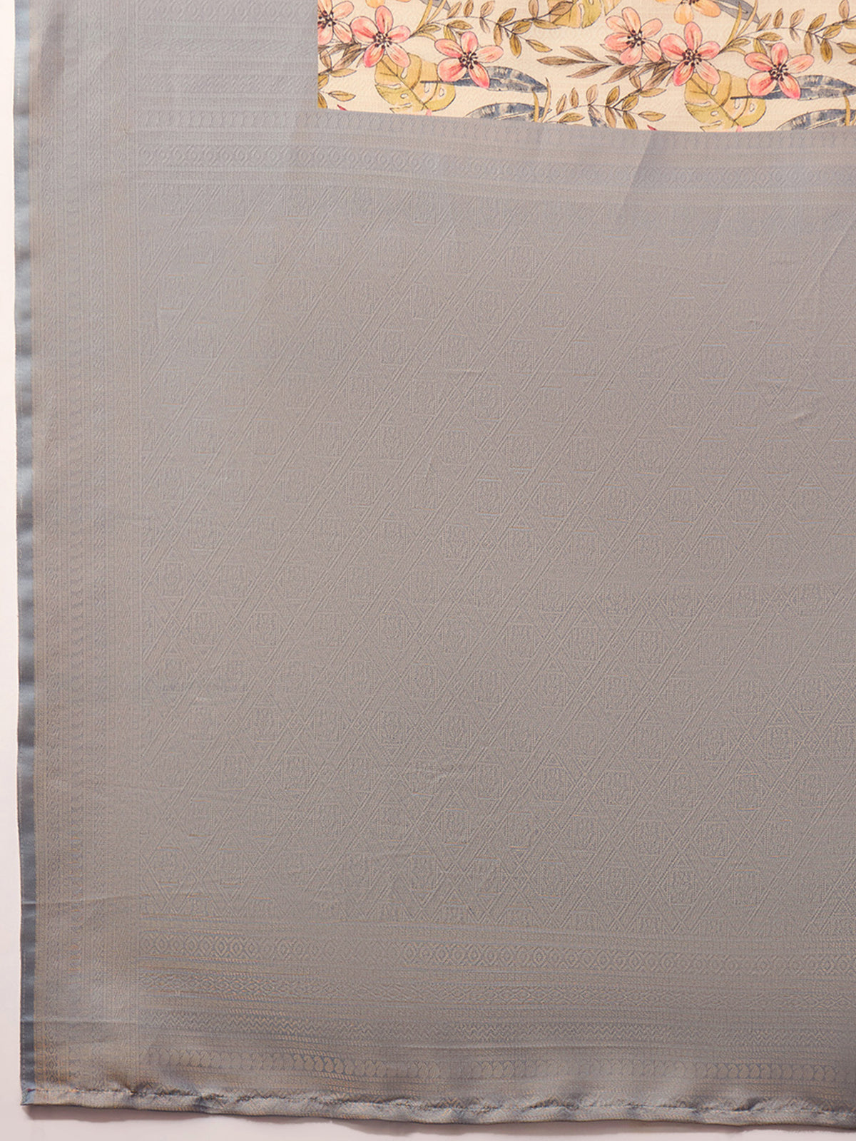 Grey Silk Blend saree – detail view 5