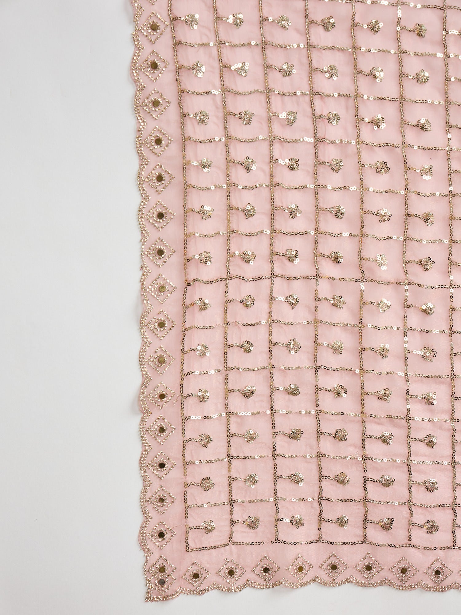 Pink Soft Silk saree – detail view 4