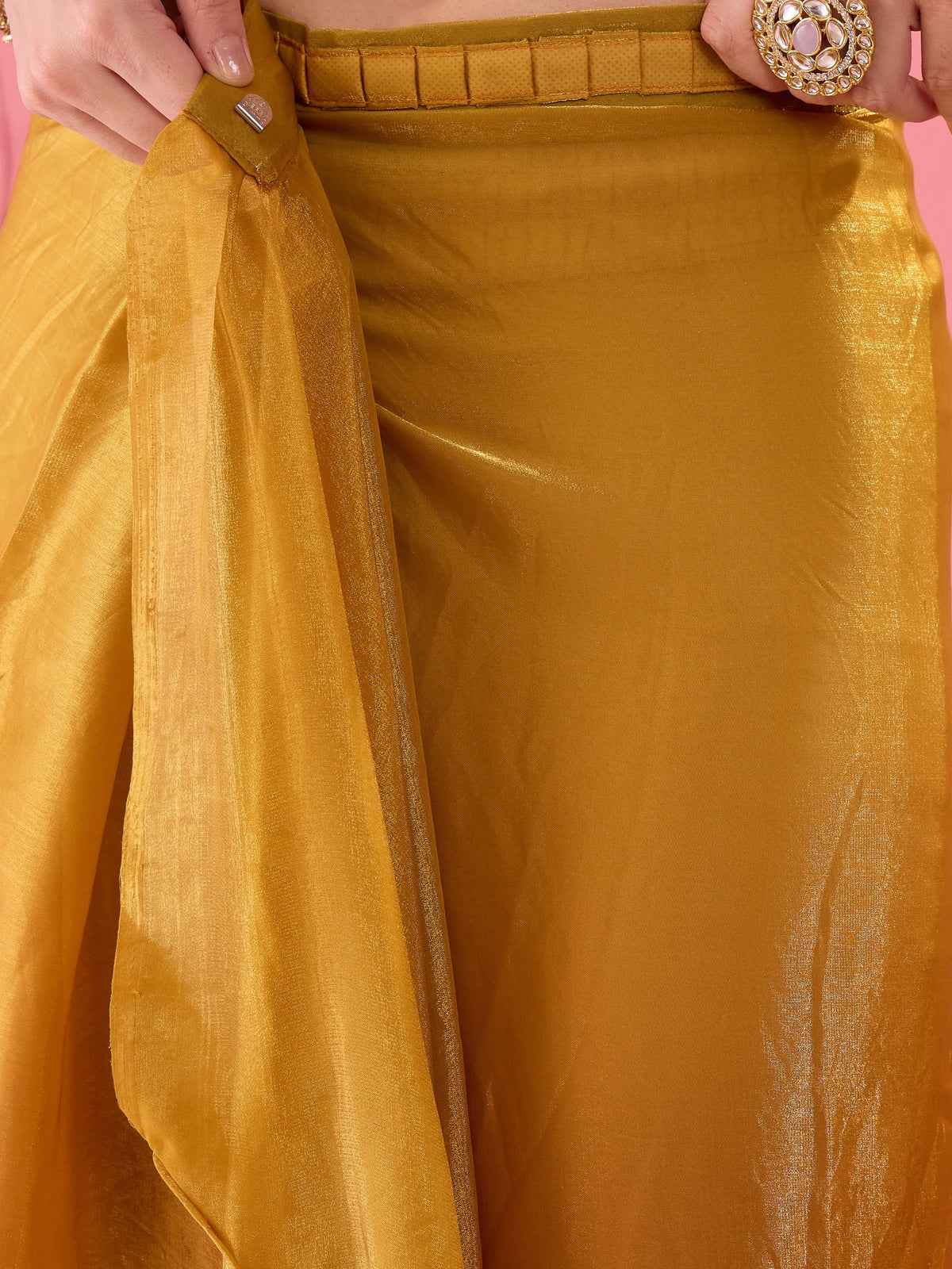 Bronze Paper Silk saree – detail view 4