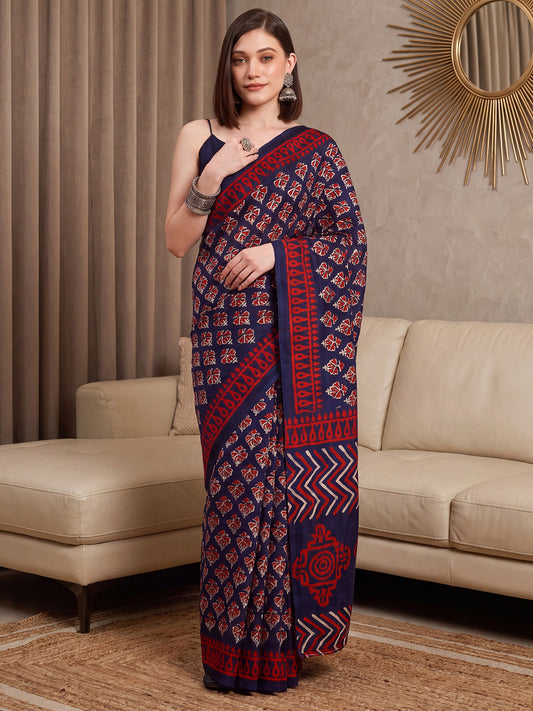 NAVY BLUE SAREE
PRINTED SAREE