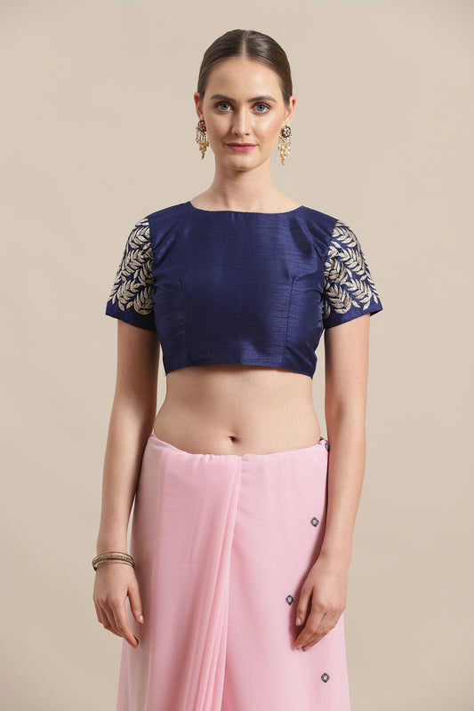 Soft Baby-Pink Georgette Saree