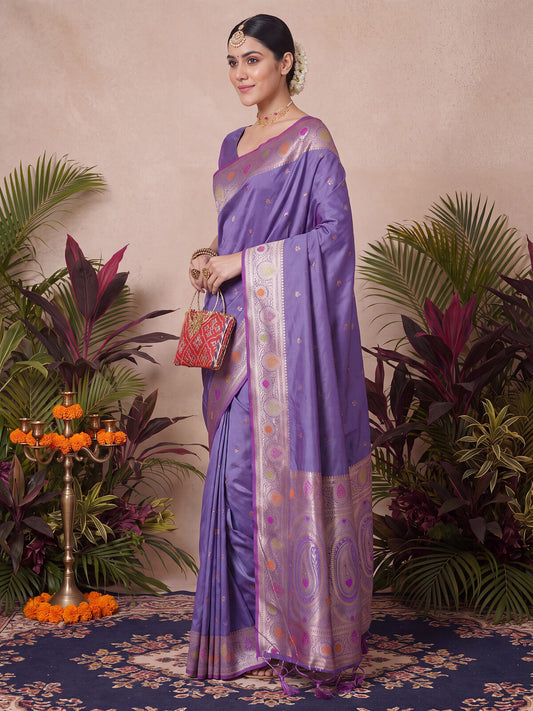 LavenderSilk Blend Saree