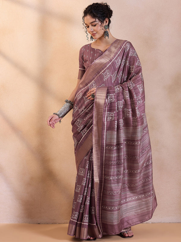 Raktima Prints Holland Silk Saree