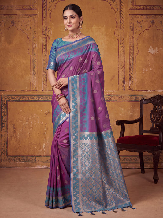 magenta colour saree 
marriage function wear saree