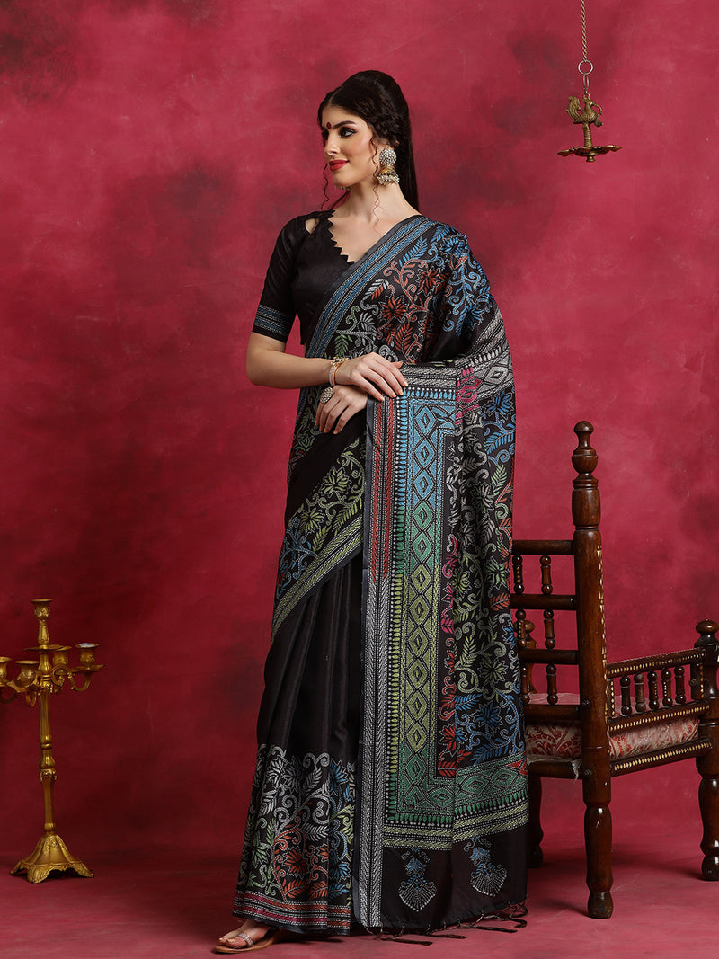 Naqqashi Kantha Saree