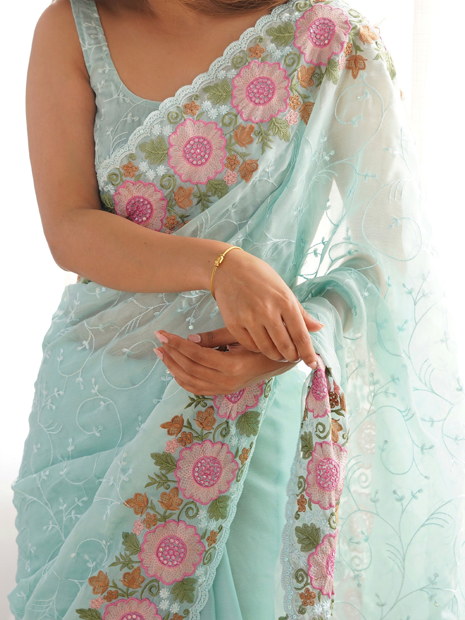 farewall saree for collage girls 