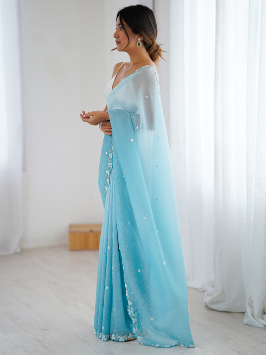 Heritage Wine Silk Blend Saree