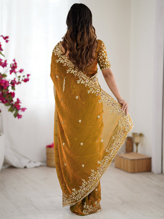 Heritage Maroon Silk Blend Saree