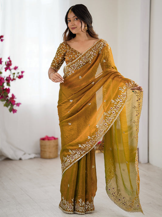 Heritage Maroon Silk Blend Saree