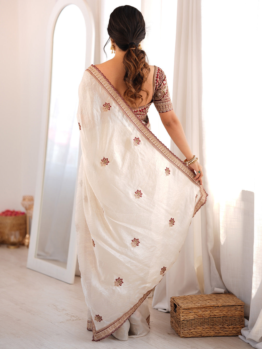 white colour collection sarees
best saree to wear 
trending saree 
