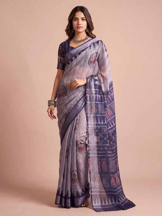 regular wear saree
grey saree
levendar saree