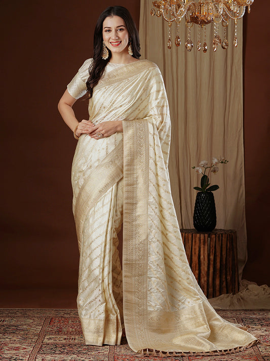 Banarasi Satin SIlk Saree with Jari Border