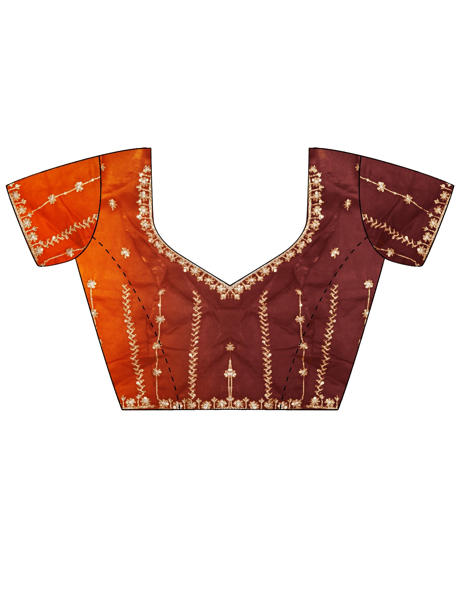 maroon embelished blouse 