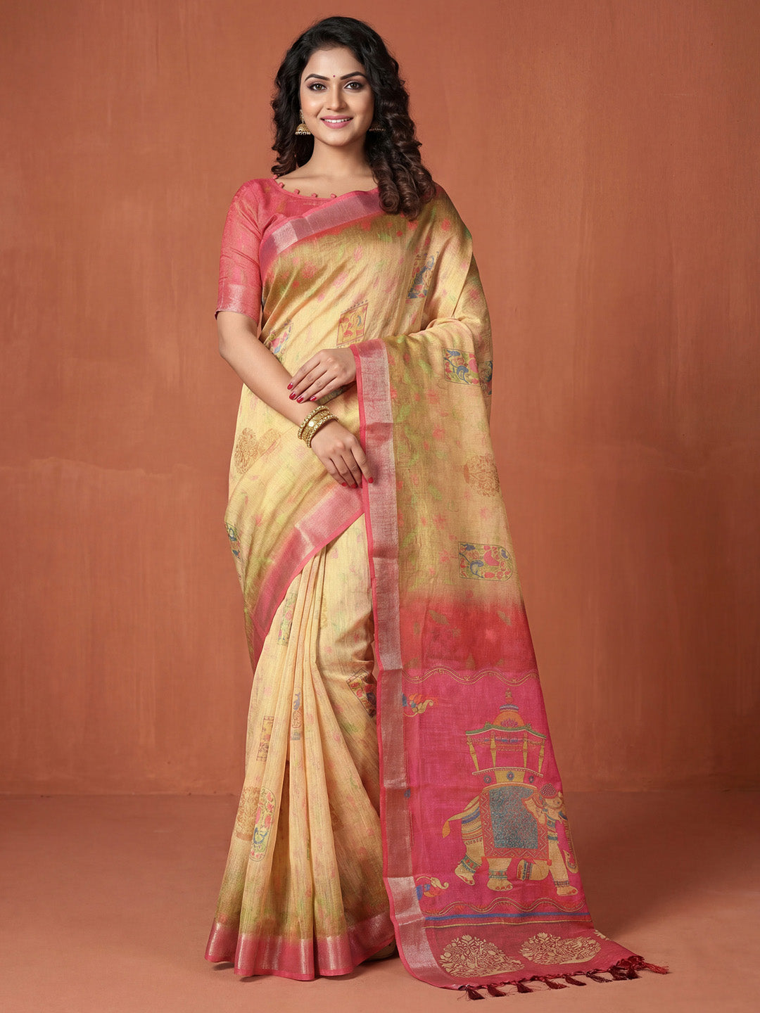 madhubani Printed Saree