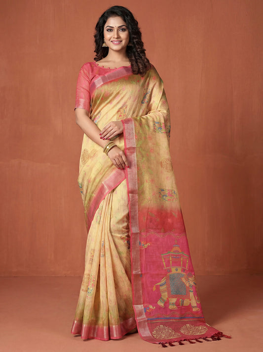 madhubani Printed Saree