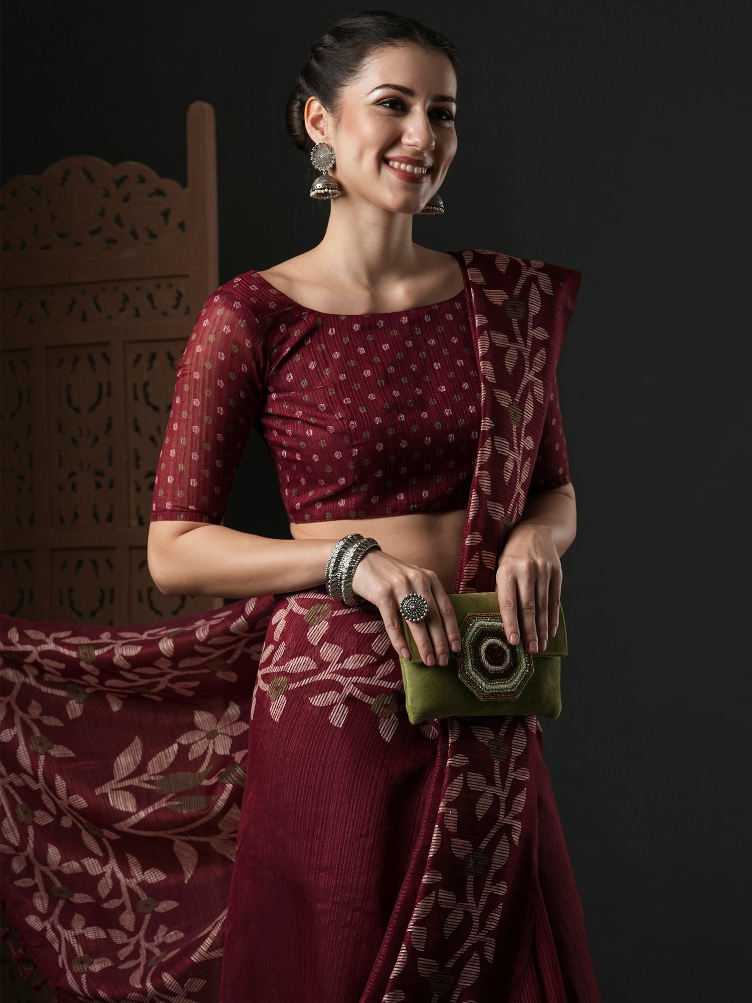 printed saree for women silk