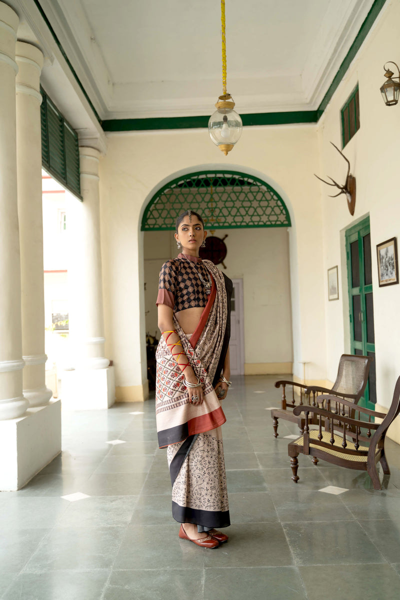 Khaki Tithi Saree