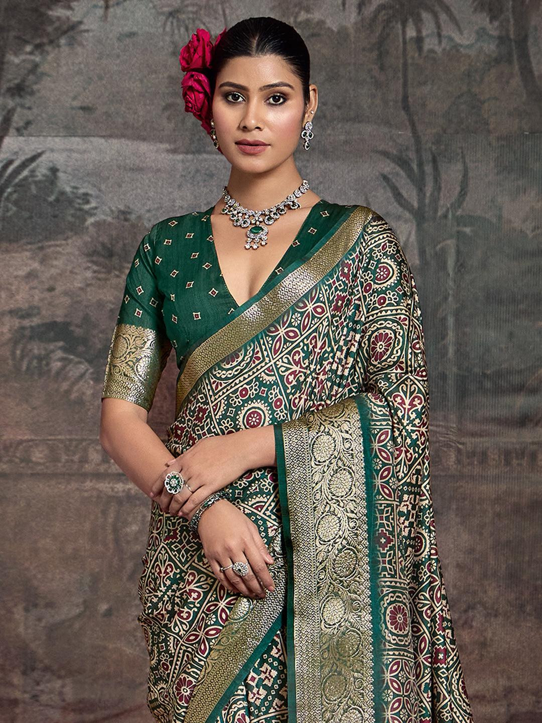 Block Printed Saree