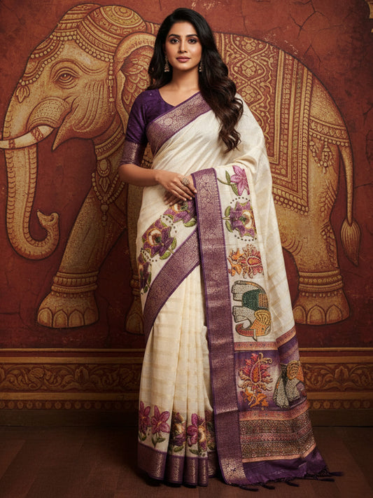 Block Printed Sareee