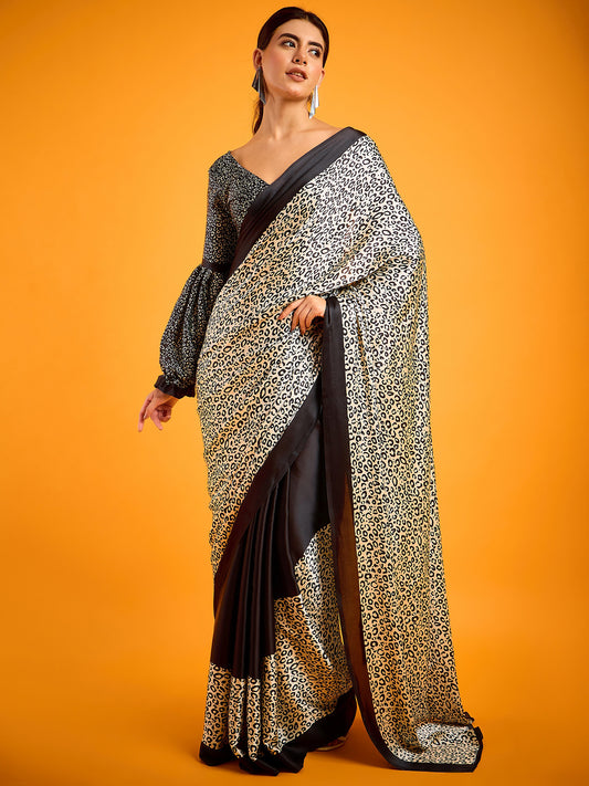 Animal Print Saree