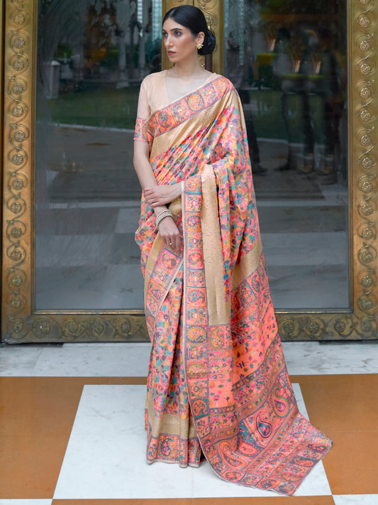Cream Cotton Silk Saree