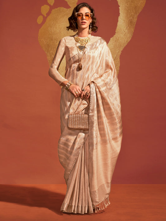 Heritage Dusty Lavender Banarasi Silk Blend Saree
