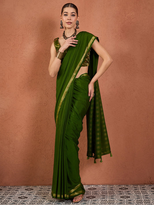 Green Pooja saree