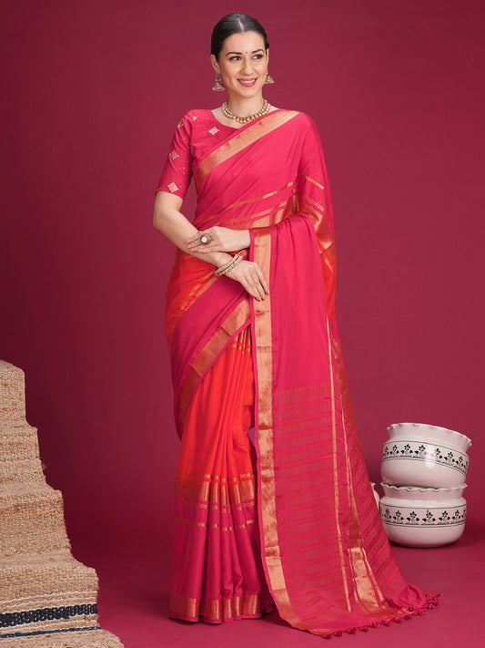 Pink Mysore silk Saree