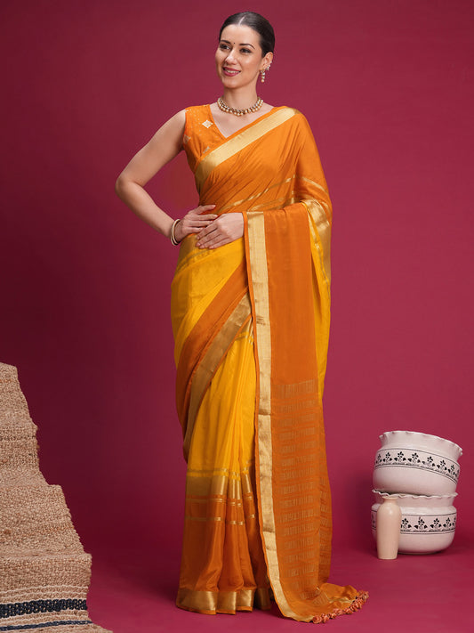 Yellow mustard Saree