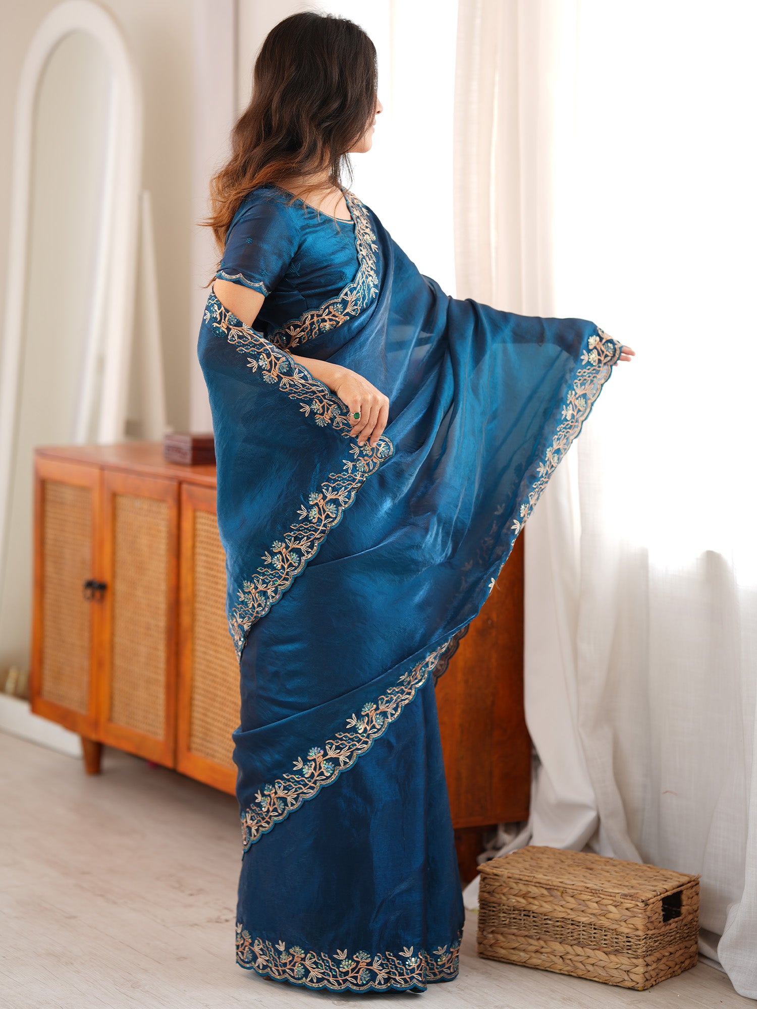 emblellished saree collection 
diamond work saree 
