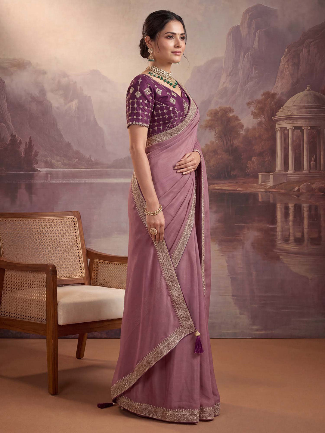 marriage function wear
party wear saree
embllished saree
