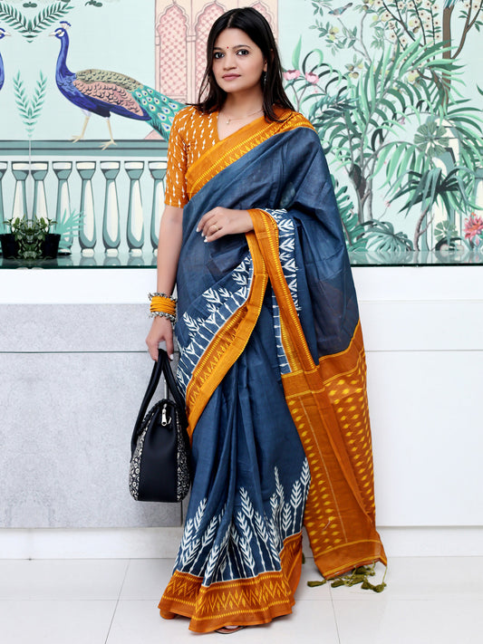 Ikat Printed Saree