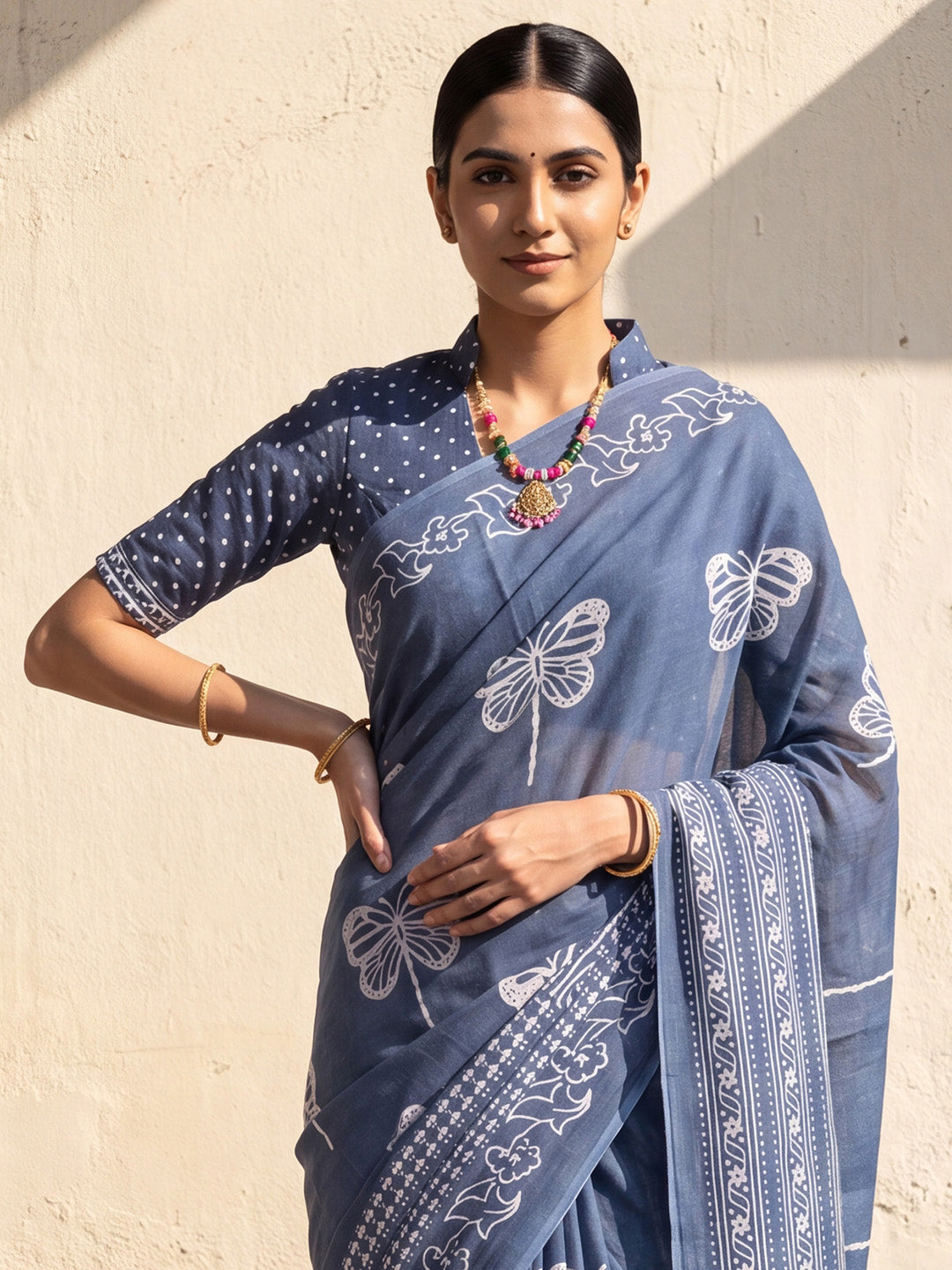 printed saree 
family get to gether saree
best saree to wear