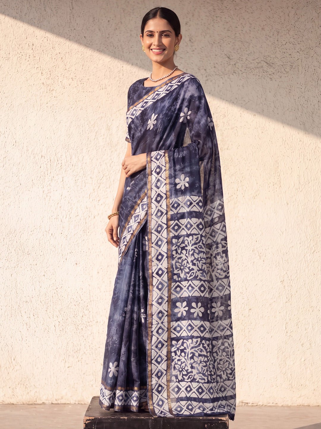 cotton saree collection
navy blue saree collection
geometric saree collection