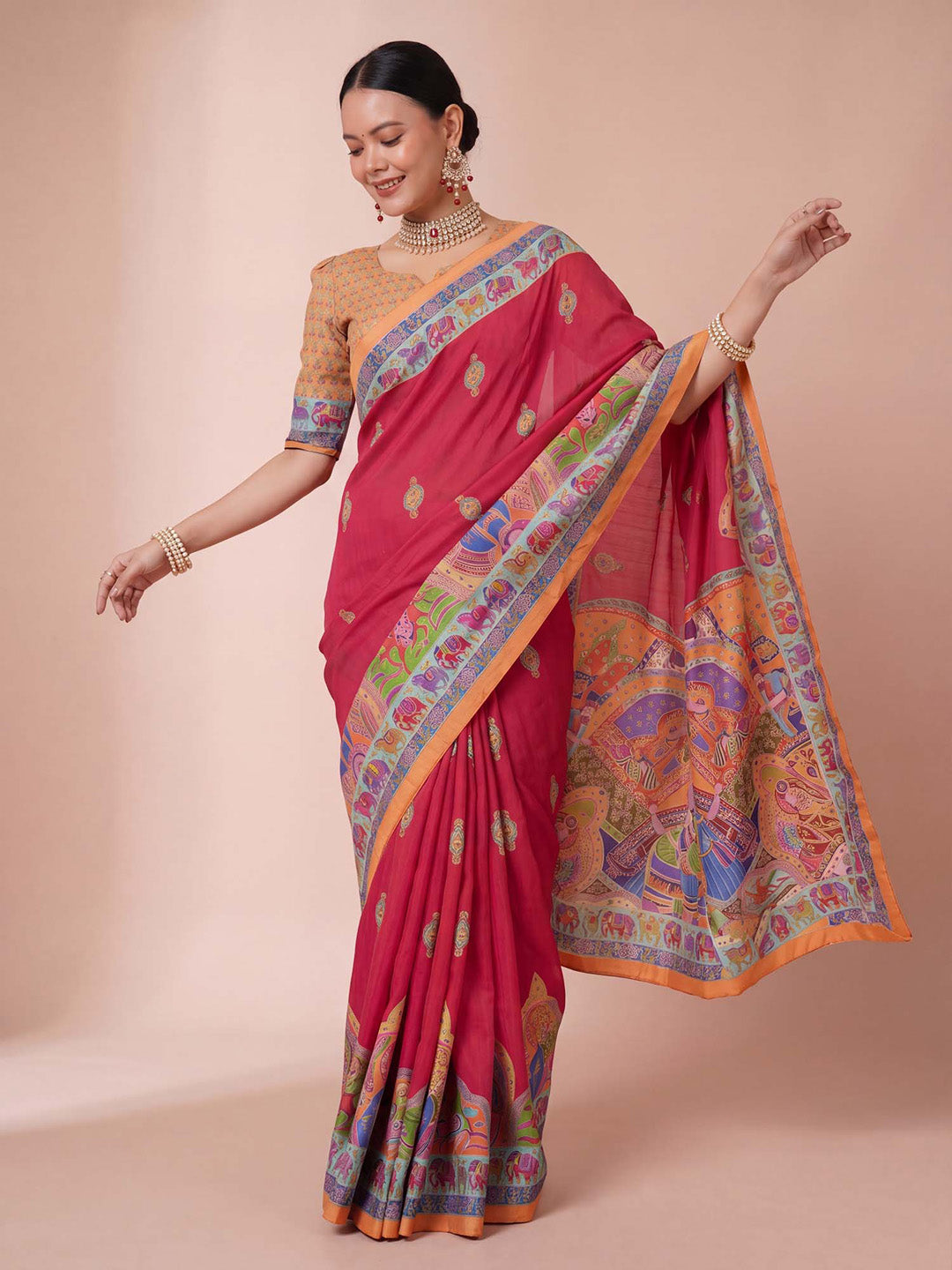 family get to gether saree
functional wear saree
traditional wear