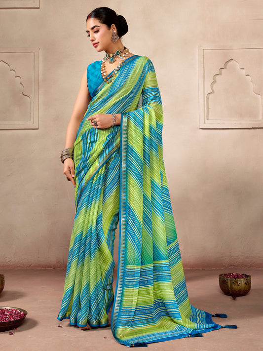Light Green Georgette Saree