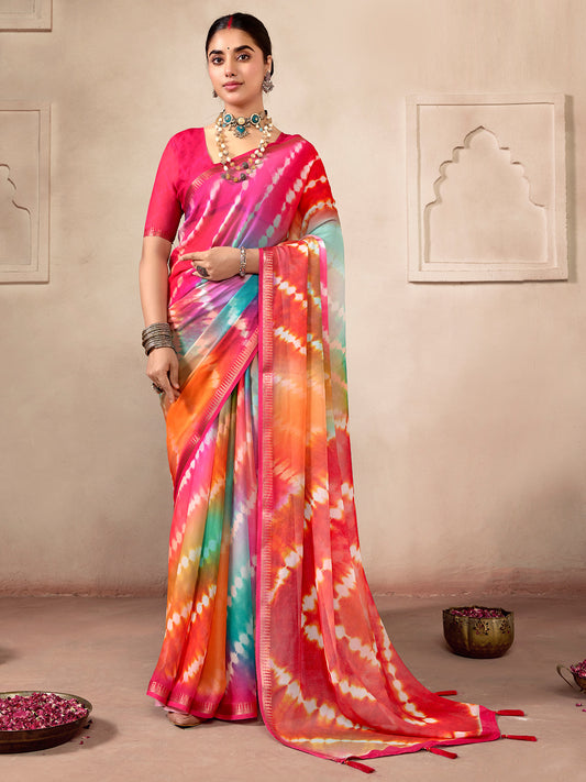 Multicoloure Georgette Sare