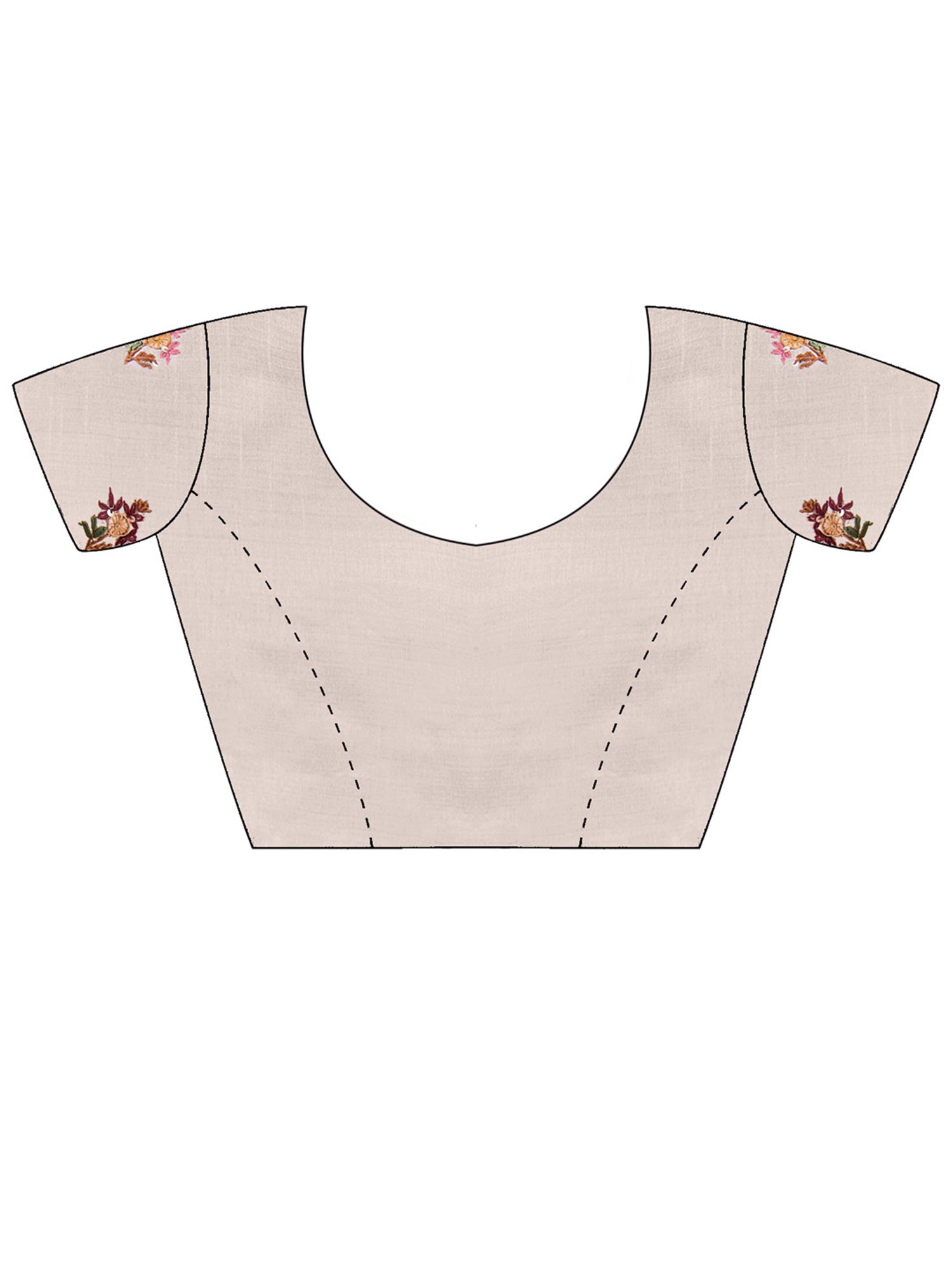 simple blouse with embroidered design