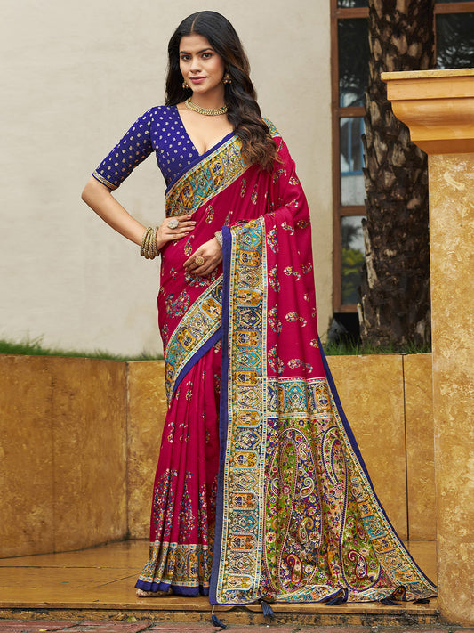 Foil Print Saree